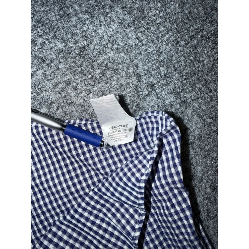 Calvin Klein Steel+ Men's Regular Fit Gingham Check Long Sleeve‎ Shirt Large